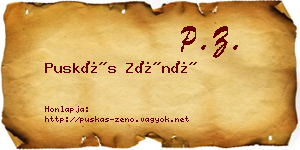 Puskás Zénó névjegykártya