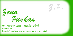 zeno puskas business card
