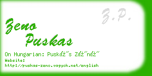 zeno puskas business card